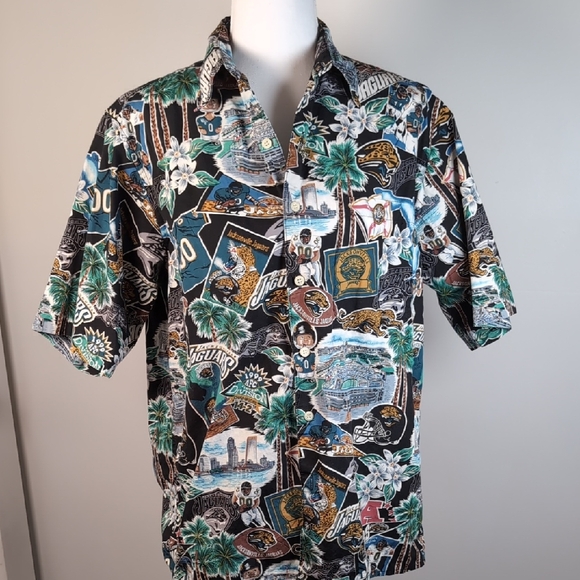 Reyn Spooner Jacksonville Jaguars Hawaiian Button Up All Over Print Small - Picture 1 of 15